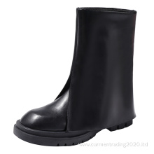 Leather winter warm casual women's boots